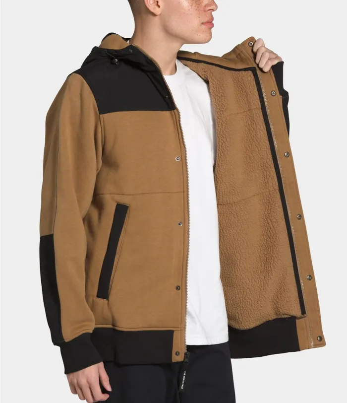 Mens Fleece The North Face Sherpa Lined Rivington Jacket Utility Brown