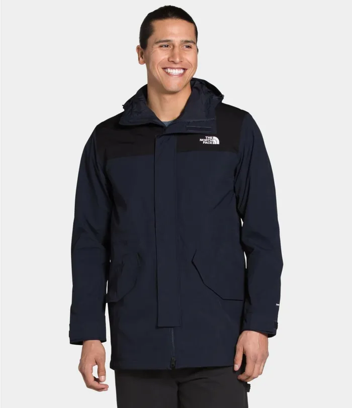Mens Rainwear The North Face City Breeze Rain Parka Aviator Navytnf Black