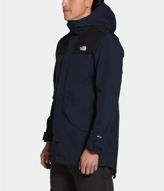 Mens Rainwear The North Face City Breeze Rain Parka Aviator Navytnf Black