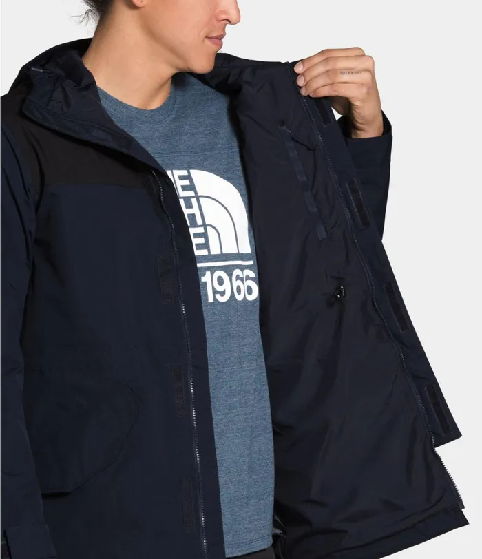 Mens Rainwear The North Face City Breeze Rain Parka Aviator Navytnf Black