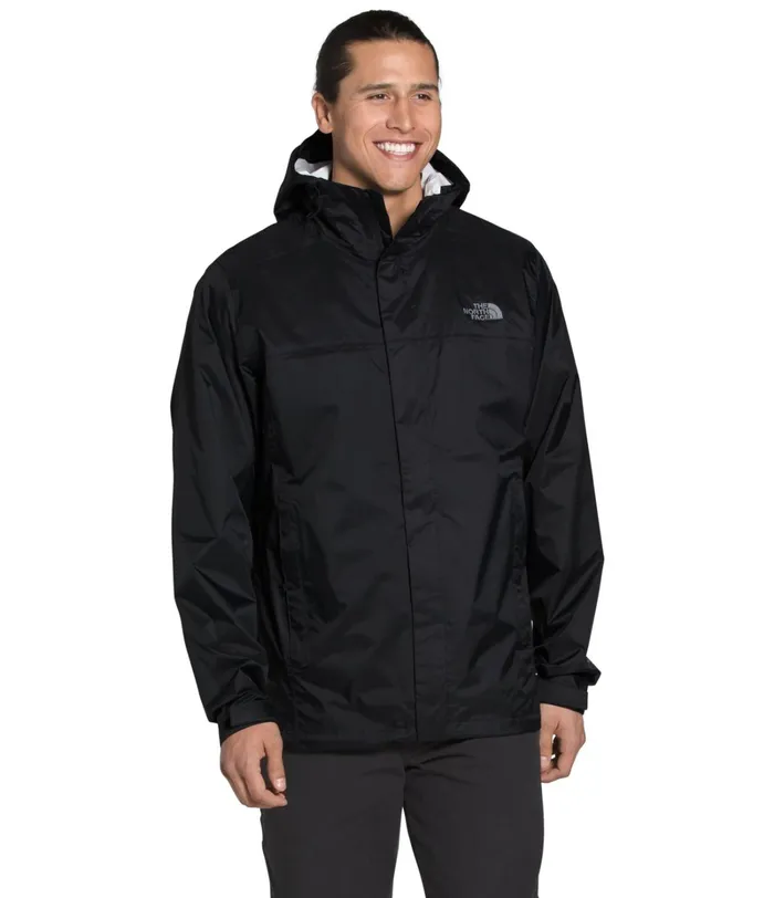 Mens Rainwear The North Face Venture 2 Jacket 8211 Tall Tnf Blacktnf Blackmid Grey