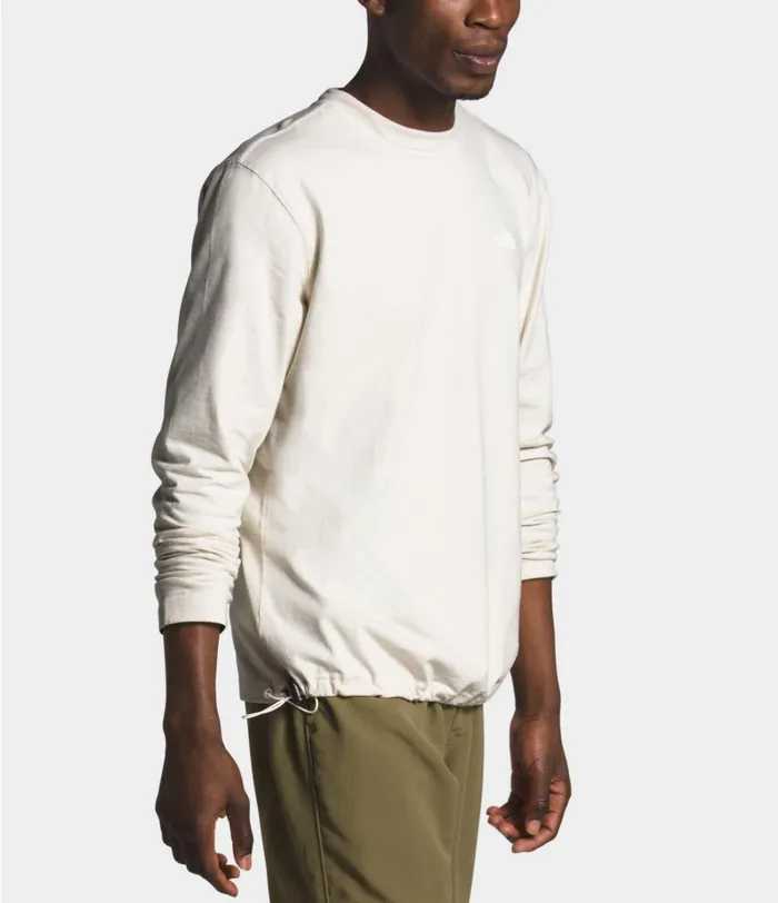 Mens Shirts and Polos The North Face Long Sleeve Woodmont Crew Vintage White