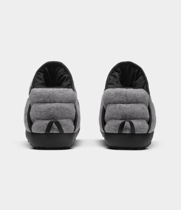 Mens Winter Boots The North Face ThermoBall Traction Bootie Wool Tnf Medium Grey Heathertnf Black