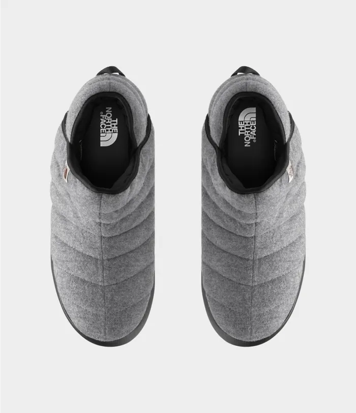 Mens Winter Boots The North Face ThermoBall Traction Bootie Wool Tnf Medium Grey Heathertnf Black