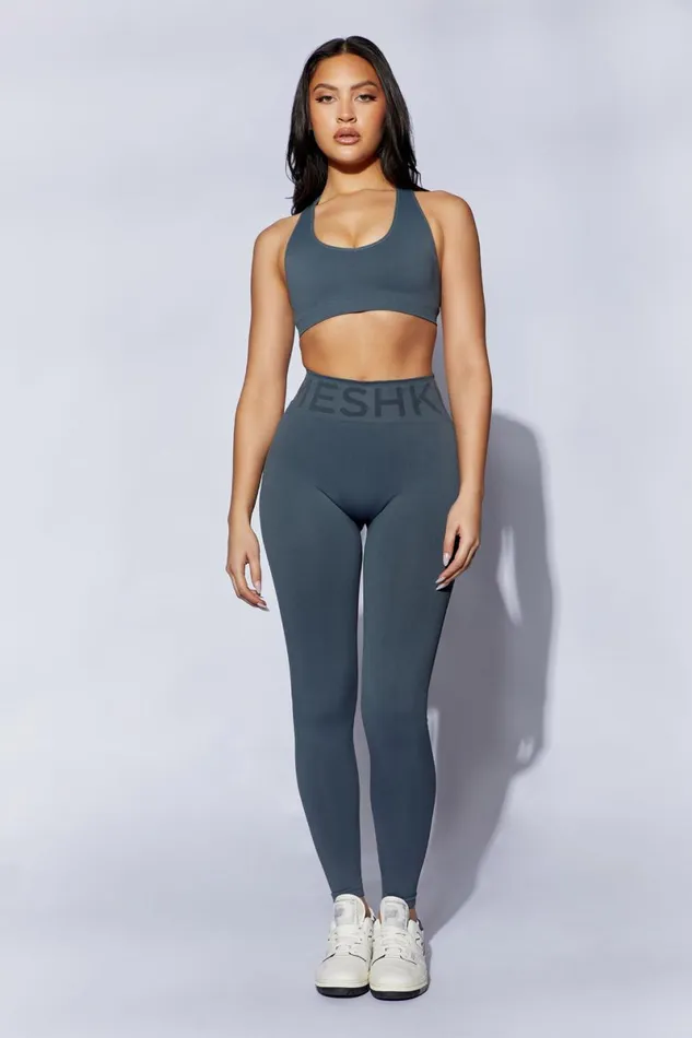 Meshki Activewear Leia Seamless Leggings 8211 Charcoal Charcoal 8211 Women