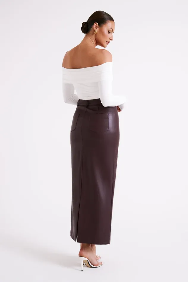 Meshki Basic Tops Lucinda Recycled Nylon Off Shoulder Top 8211 White White 8211 Women