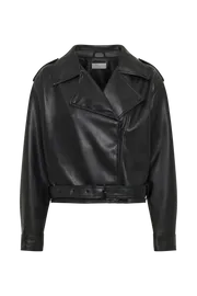Meshki Coats and Jackets Kirby Faux Leather Jacket 8211 Black Black 8211 Women