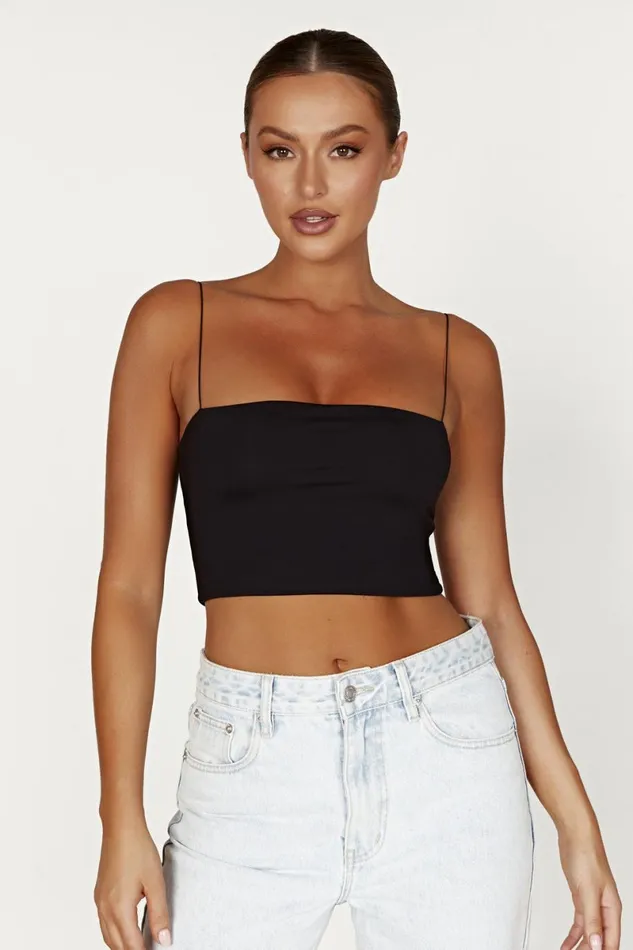Meshki Crop Tops Yvonne Cami Crop Top 8211 Black Black 8211 Women