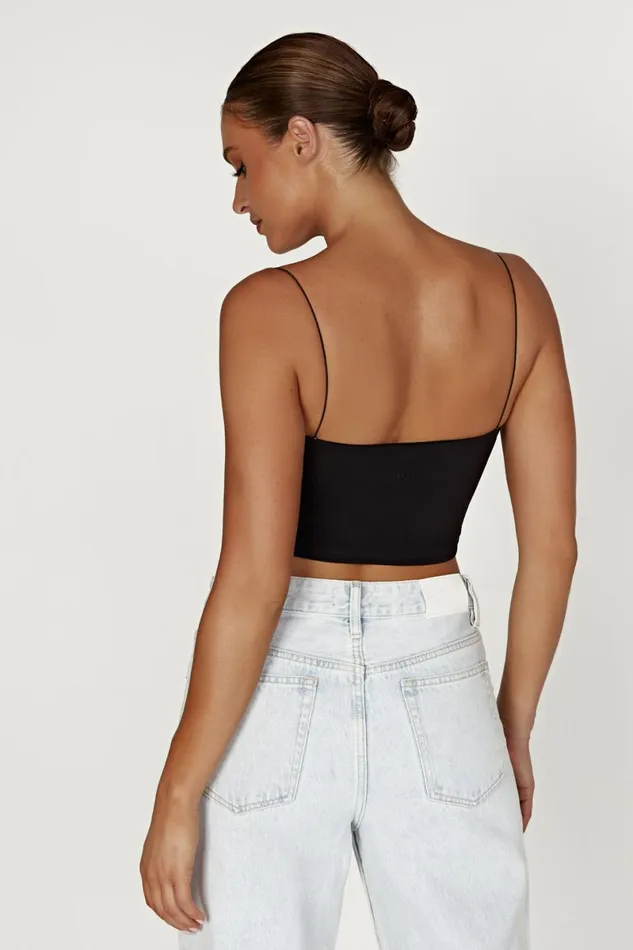 Meshki Crop Tops Yvonne Cami Crop Top 8211 Black Black 8211 Women