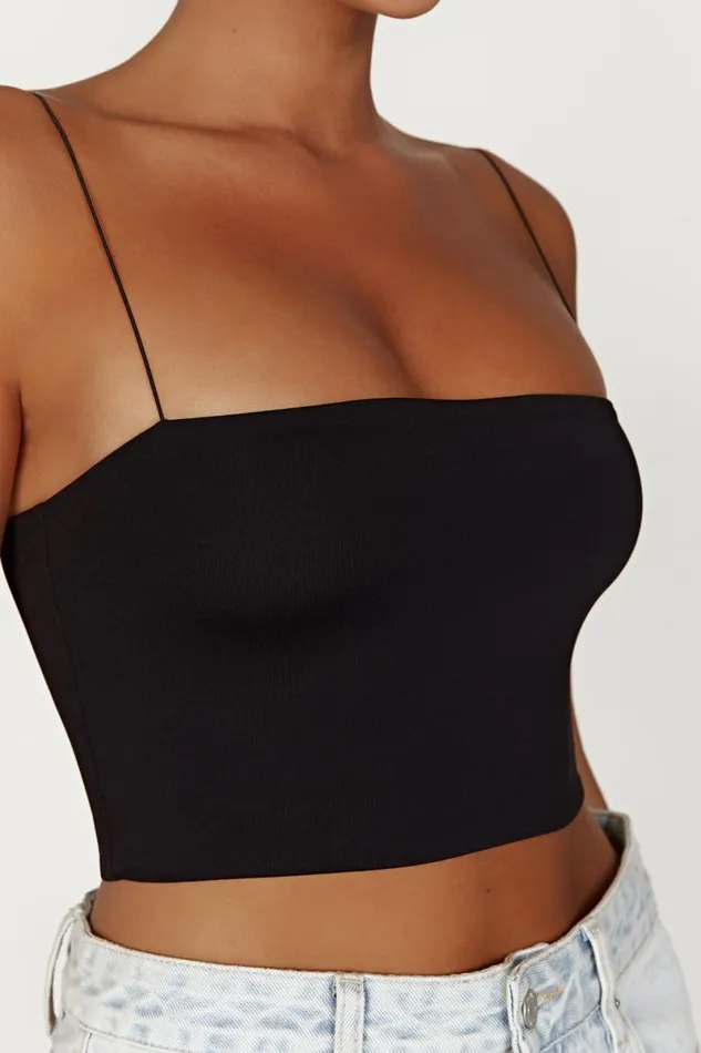 Meshki Crop Tops Yvonne Cami Crop Top 8211 Black Black 8211 Women