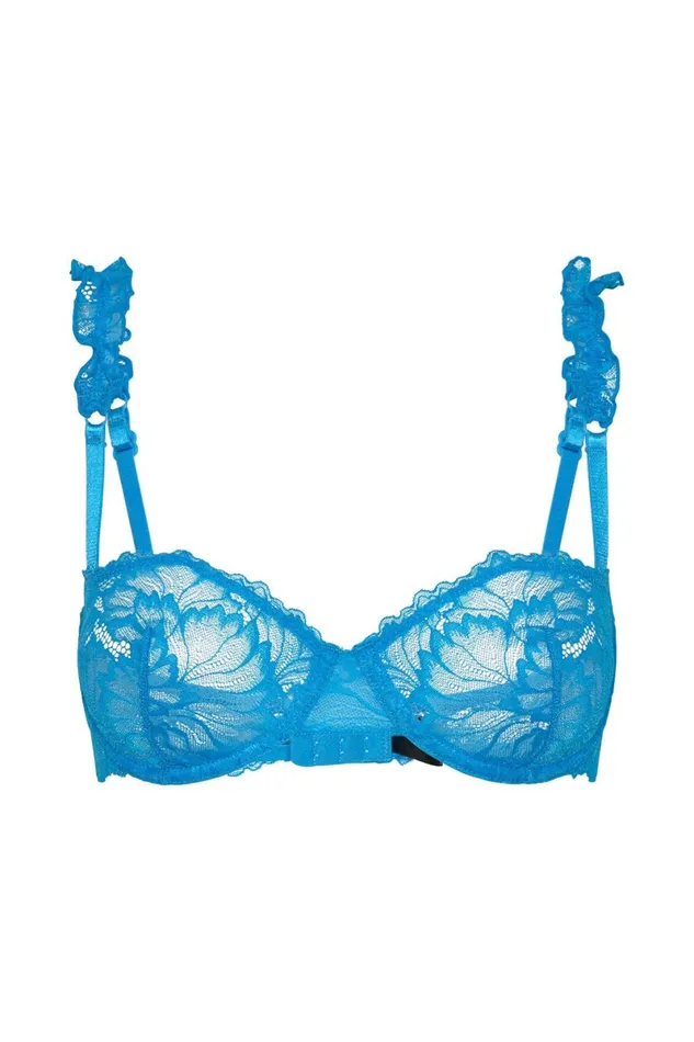 Meshki Intimates Oriana Lace Balconette Bra 8211 Cerulean Blue Ceruleanblue 8211 Women