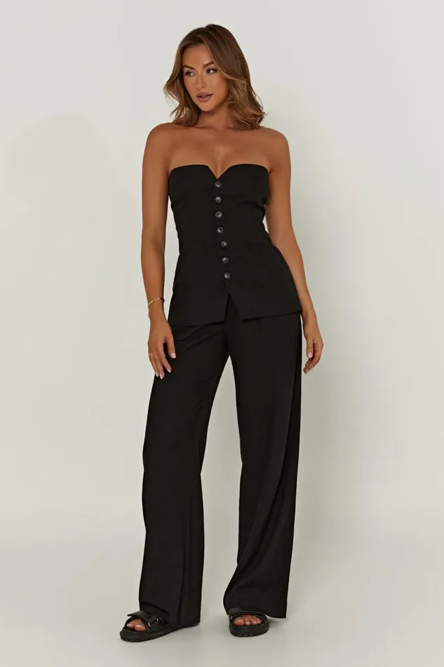 Meshki Pants Adina Linen Pant 8211 Black Black 8211 Women
