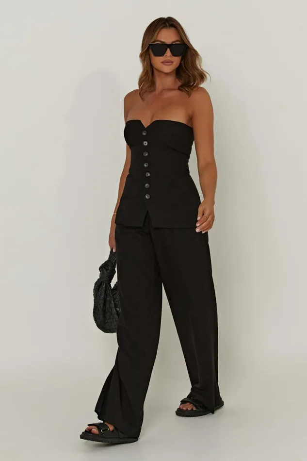 Meshki Pants Adina Linen Pant 8211 Black Black 8211 Women