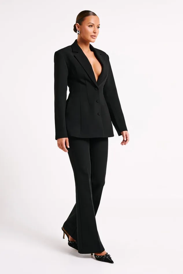 Meshki Pants Loretta Fit and Flare Tailored Pant 8211 Black Black 8211 Women