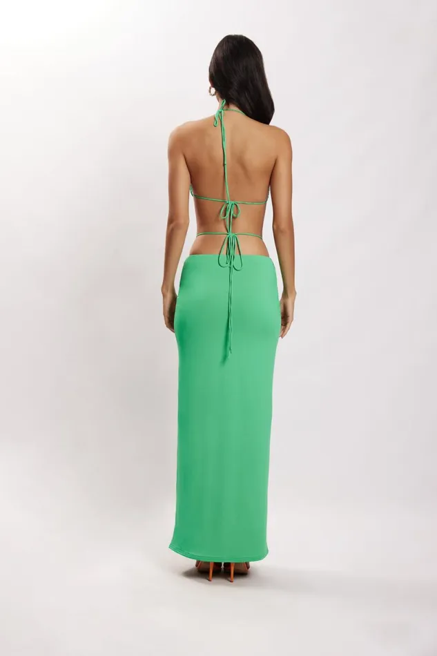Meshki Skirts Amber Ruched Maxi Skirt 8211 Green Green 8211 Women Meshki Skirts Amber Ruched Maxi Skirt 8211 Green Green 8211 Women