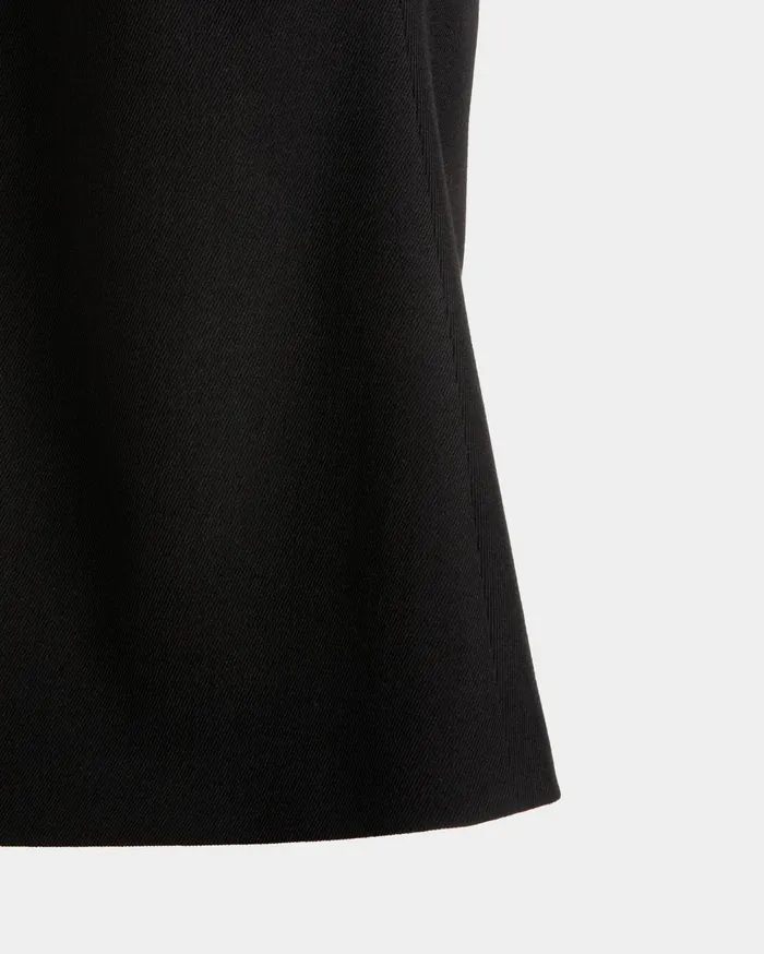 Midi Skirt In Black Wool Blend Women Bally Dresses and Skirts