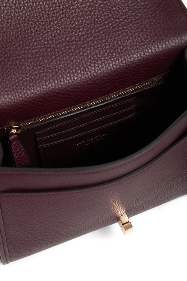 Mini Bags Women Gabriela Hearst Small Leonora Flap Bag In Bordeaux Textured Leather