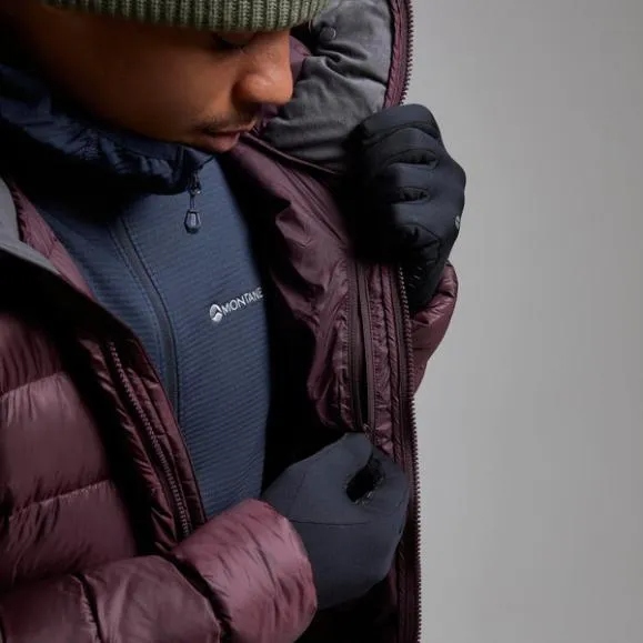 Montane AntiFreeze XT Hooded Down Jacket Dark Garnetacer Redneptune Blueblackslateeclipse Bluealder Green Mens Montane Down