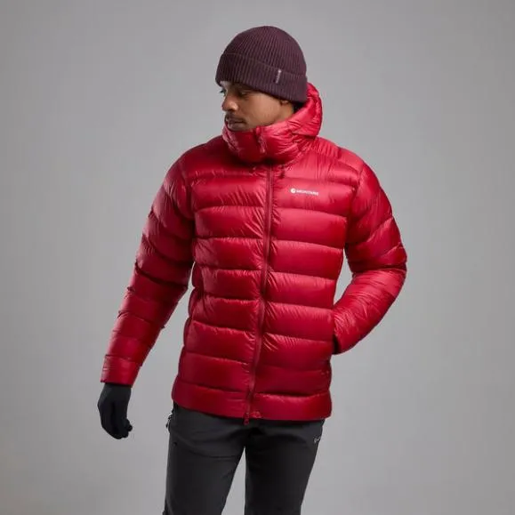 Montane AntiFreeze XT Hooded Down Jacket Dark Garnetacer Redneptune Blueblackslateeclipse Bluealder Green Mens Montane Down