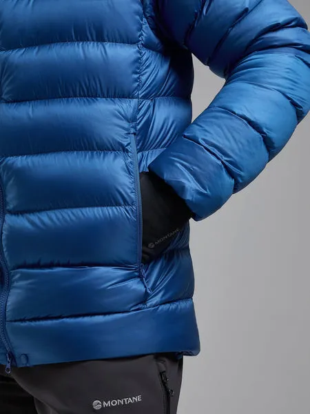 Montane AntiFreeze XT Hooded Down Jacket Dark Garnetacer Redneptune Blueblackslateeclipse Bluealder Green Mens Montane Down