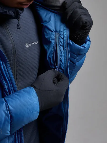 Montane AntiFreeze XT Hooded Down Jacket Dark Garnetacer Redneptune Blueblackslateeclipse Bluealder Green Mens Montane Down