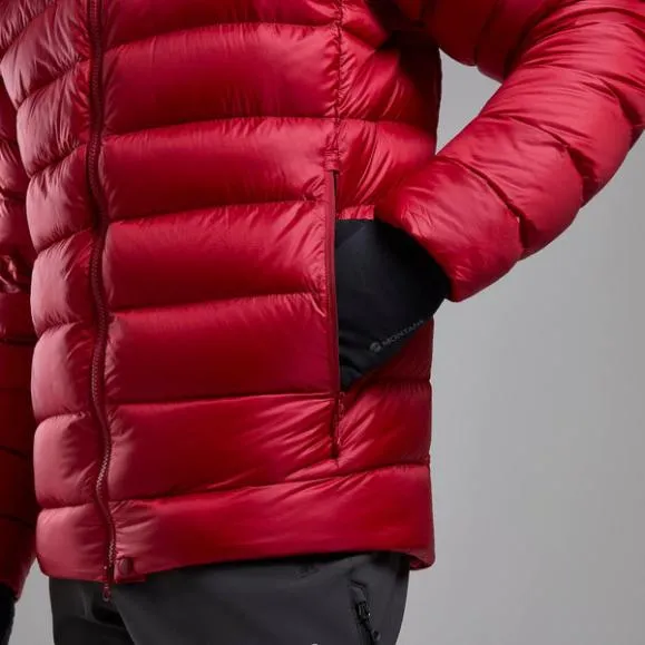 Montane AntiFreeze XT Hooded Down Jacket Dark Garnetacer Redneptune Blueblackslateeclipse Bluealder Green Mens Montane Down