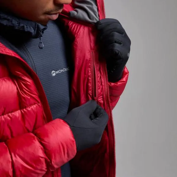 Montane AntiFreeze XT Hooded Down Jacket Dark Garnetacer Redneptune Blueblackslateeclipse Bluealder Green Mens Montane Down