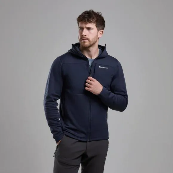 Montane Fury XT Hooded Fleece Jacket Eclipse Blueblackacer Redoak Green Mens Montane Fleece