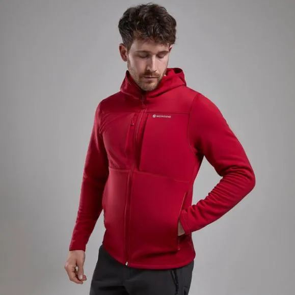 Montane Fury XT Hooded Fleece Jacket Eclipse Blueblackacer Redoak Green Mens Montane Fleece