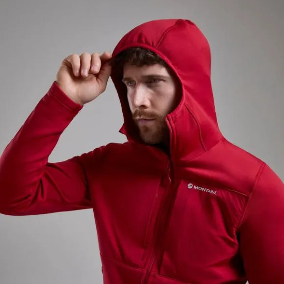 Montane Fury XT Hooded Fleece Jacket Eclipse Blueblackacer Redoak Green Mens Montane Fleece