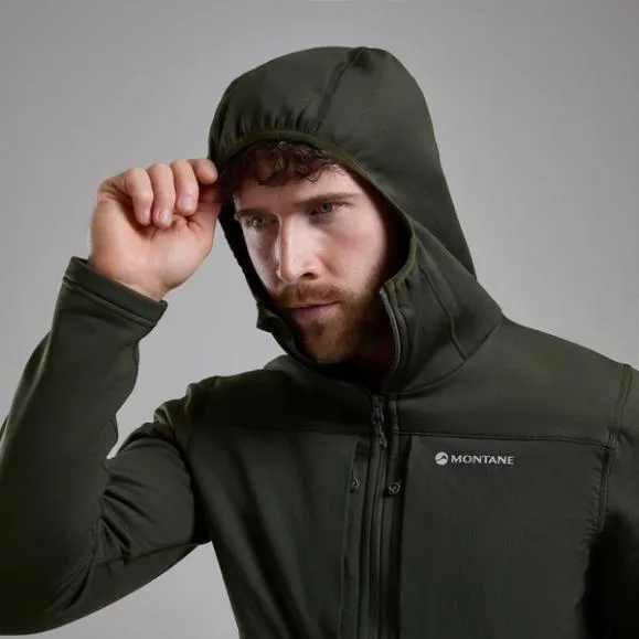 Montane Fury XT Hooded Fleece Jacket Eclipse Blueblackacer Redoak Green Mens Montane Fleece