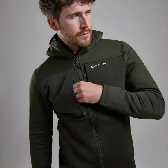 Montane Fury XT Hooded Fleece Jacket Eclipse Blueblackacer Redoak Green Mens Montane Fleece