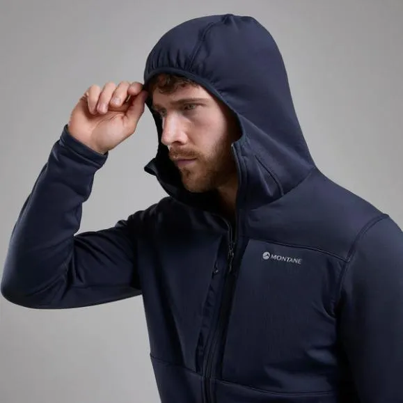 Montane Fury XT Hooded Fleece Jacket Eclipse Blueblackacer Redoak Green Mens Montane Fleece