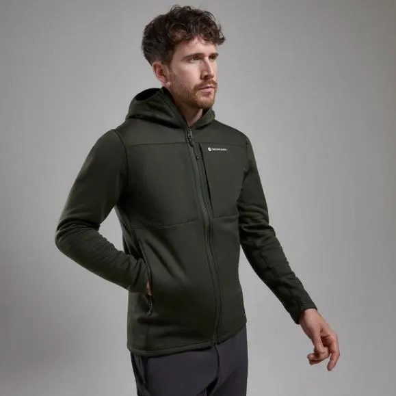 Montane Fury XT Hooded Fleece Jacket Eclipse Blueblackacer Redoak Green Mens Montane Fleece