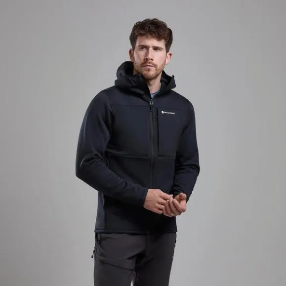 Montane Fury XT Hooded Fleece Jacket Eclipse Blueblackacer Redoak Green Mens Montane Fleece