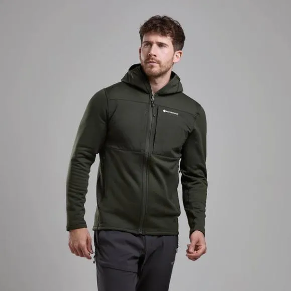Montane Fury XT Hooded Fleece Jacket Eclipse Blueblackacer Redoak Green Mens Montane Fleece