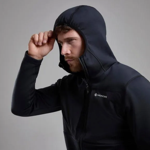 Montane Fury XT Hooded Fleece Jacket Eclipse Blueblackacer Redoak Green Mens Montane Fleece