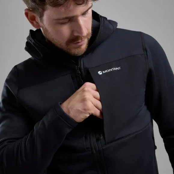 Montane Fury XT Hooded Fleece Jacket Eclipse Blueblackacer Redoak Green Mens Montane Fleece