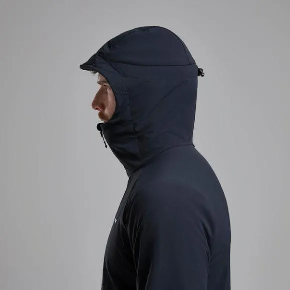 Montane Khamsin Hooded Softshell Jacket Blackcaperneptune Blue Mens Montane Softshell