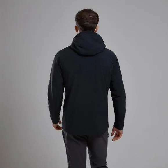 Montane Khamsin Hooded Softshell Jacket Blackcaperneptune Blue Mens Montane Softshell