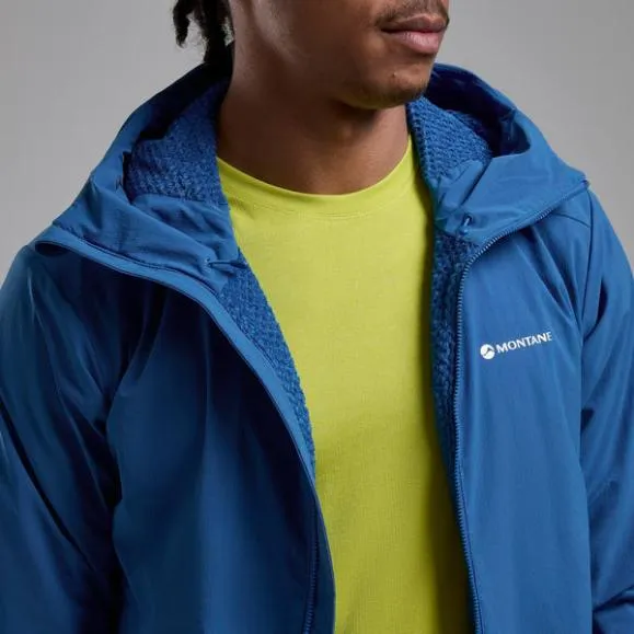 Montane Khamsin Hooded Softshell Jacket Blackcaperneptune Blue Mens Montane Softshell