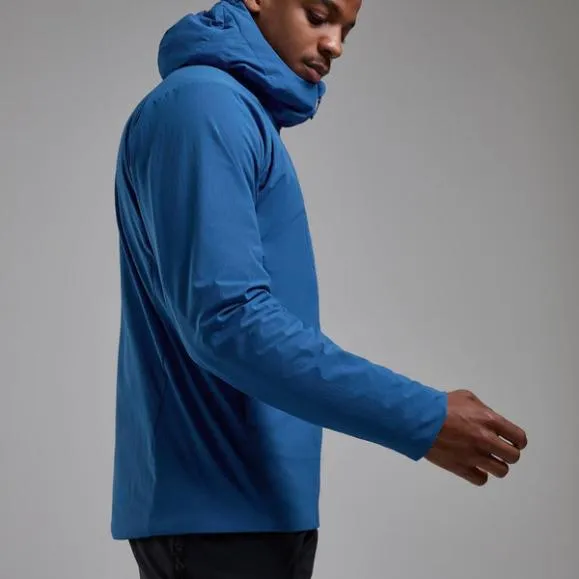 Montane Khamsin Hooded Softshell Jacket Blackcaperneptune Blue Mens Montane Softshell