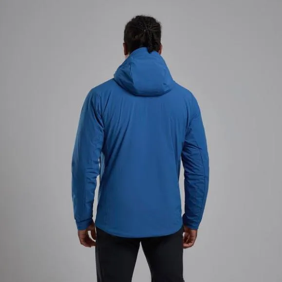 Montane Khamsin Hooded Softshell Jacket Blackcaperneptune Blue Mens Montane Softshell