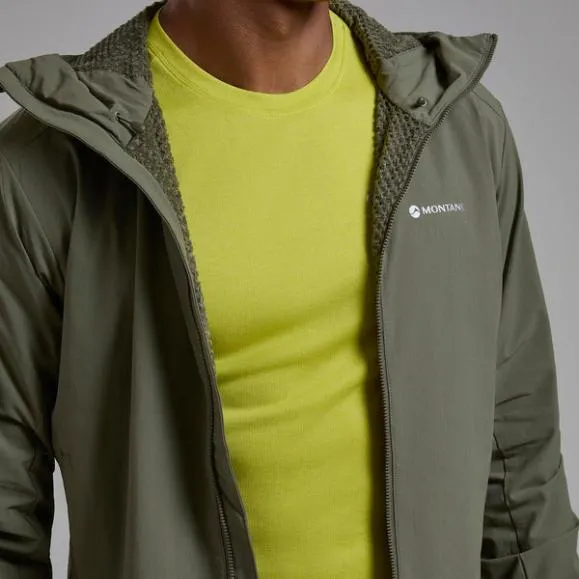 Montane Khamsin Hooded Softshell Jacket Blackcaperneptune Blue Mens Montane Softshell