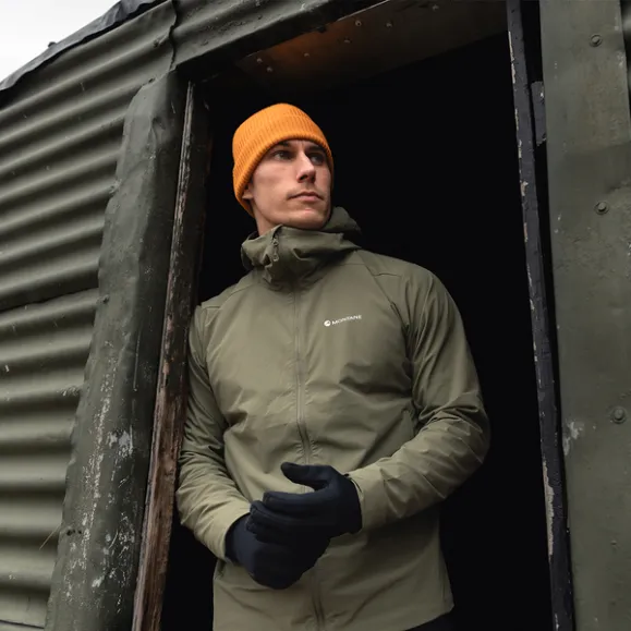 Montane Khamsin Hooded Softshell Jacket Blackcaperneptune Blue Mens Montane Softshell