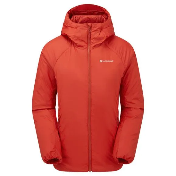 Montane WoRespond Hooded Insulated Jacket Deep Forestsaffron Redblack Womens Montane Insulated Montane WoRespond Hooded Insulated Jacket Deep Forestsaffron Redblack Womens Montane Insulated