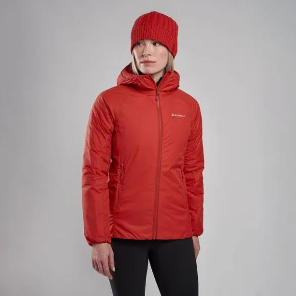 Montane WoRespond Hooded Insulated Jacket Deep Forestsaffron Redblack Womens Montane Insulated Montane WoRespond Hooded Insulated Jacket Deep Forestsaffron Redblack Womens Montane Insulated