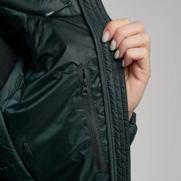 Montane WoRespond Hooded Insulated Jacket Deep Forestsaffron Redblack Womens Montane Insulated Montane WoRespond Hooded Insulated Jacket Deep Forestsaffron Redblack Womens Montane Insulated