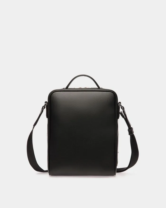 Mythos Crossbody Bag In Black Recycled Leather Men Bally Messenger Bags
