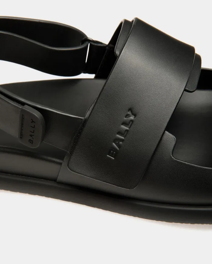 Newport Sandal In Leather Men Bally Sandals and Slides